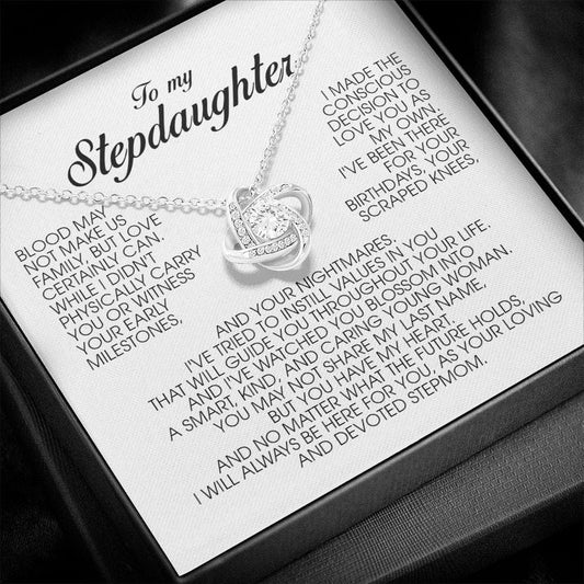 To My Stepdaughter Gift, Love Knot Necklace
