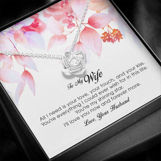 To My Wife, Love Knot Necklace