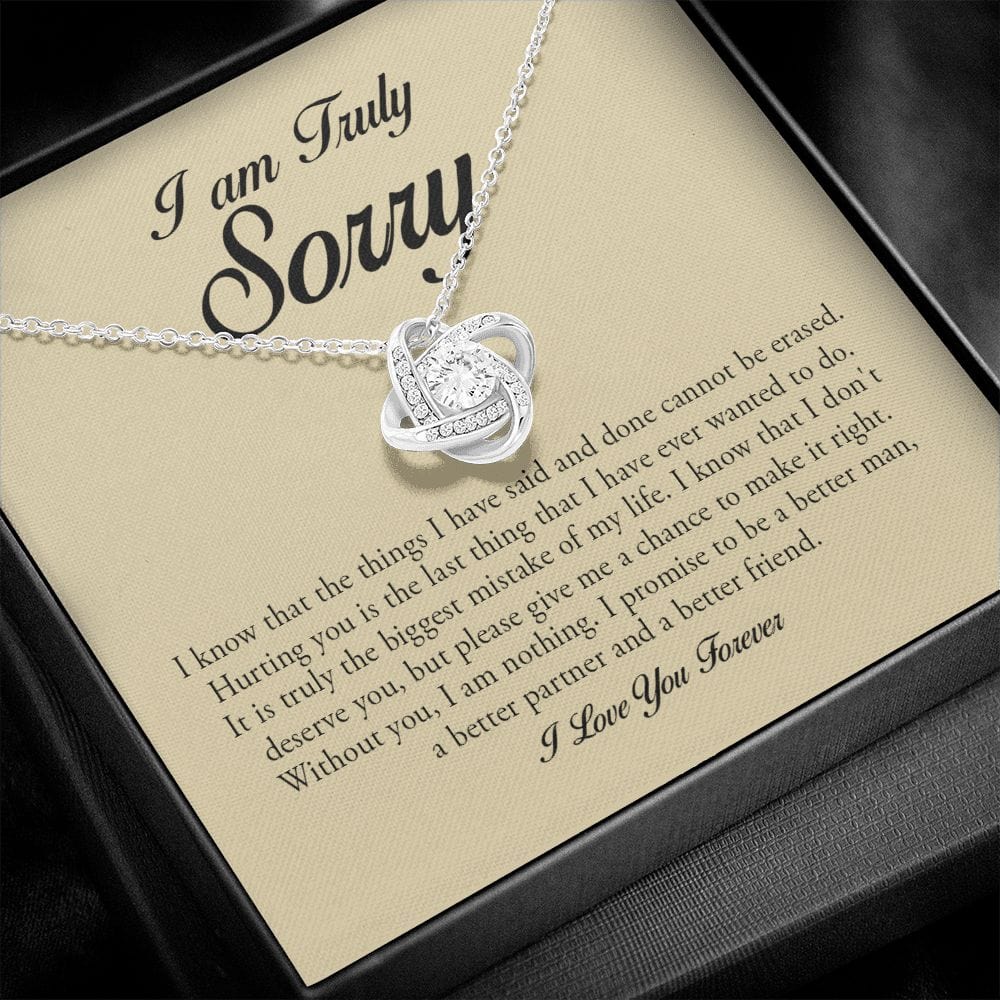 I Am Truly Sorry, Love Knot Necklace