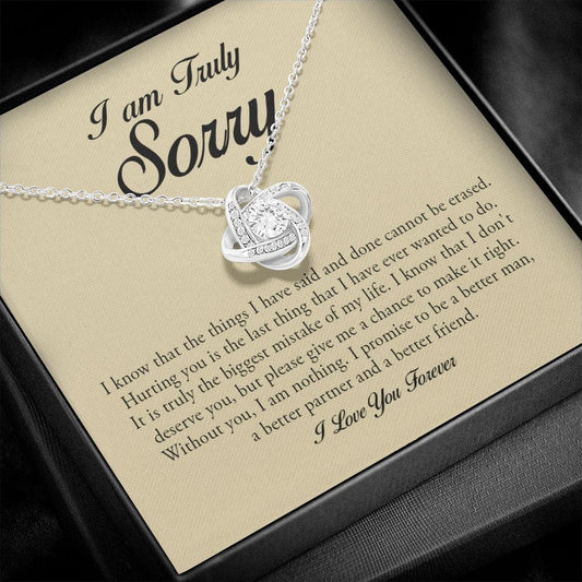I Am Truly Sorry, Love Knot Necklace