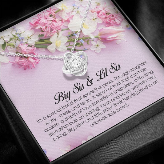 Big Sis & Lil Sis Gift, Love Knot Necklace