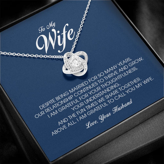 To My Wife, Love Knot Necklace