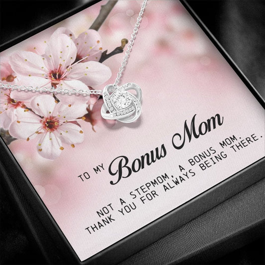To my Bonus Mom Gift, Love Knot Necklace