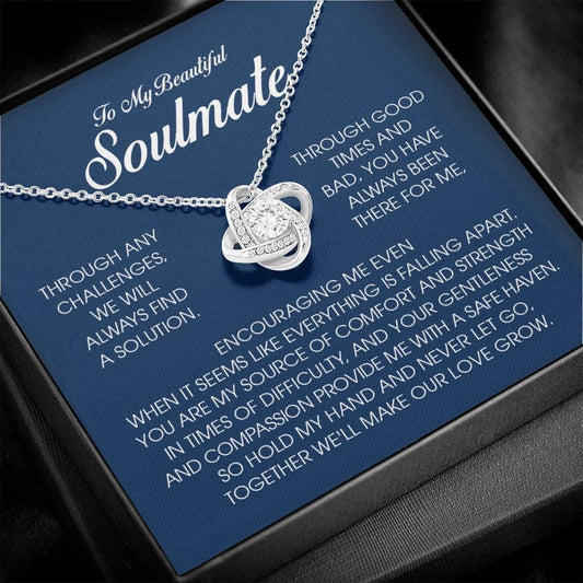 To My Beautiful Soulmate, Love Knot Necklace