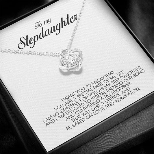 To My Stepdaughter Gift, Love Knot Necklace