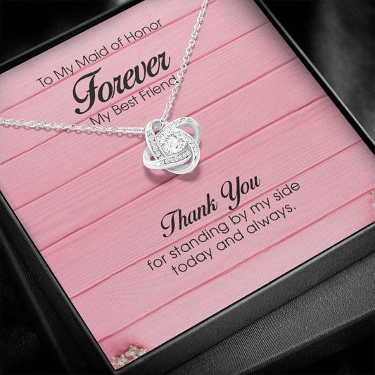 To My Maid of Honor, Love Knot Necklace