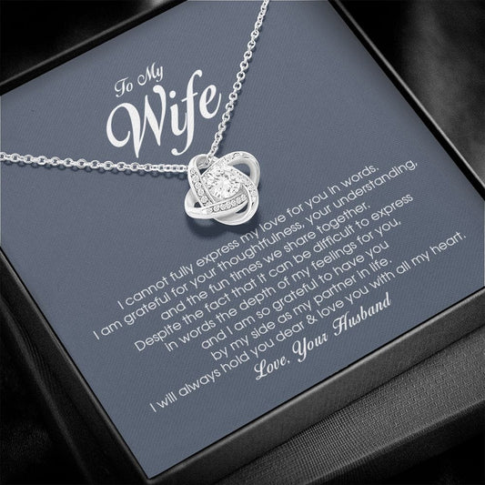 To My Wife, Love Knot Necklace