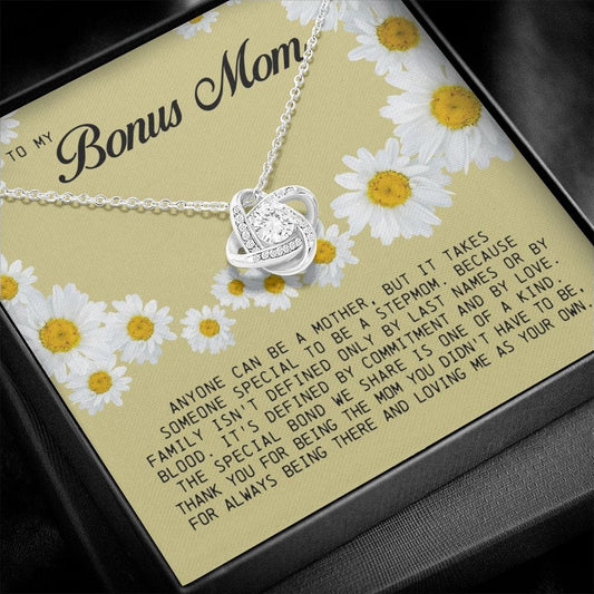 To my Bonus Mom Gift, Love Knot Necklace