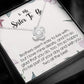 To My Sister In Law, Love Knot Necklace