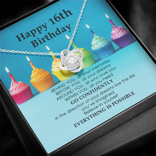 Happy 16th Birthday, Love Knot Necklace