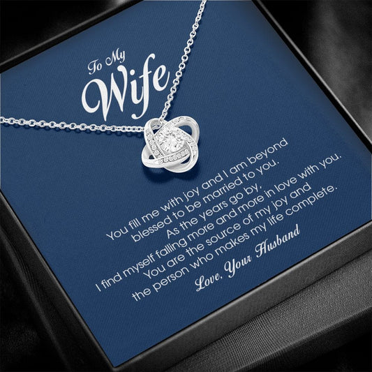 To My Wife, Love Knot Necklace