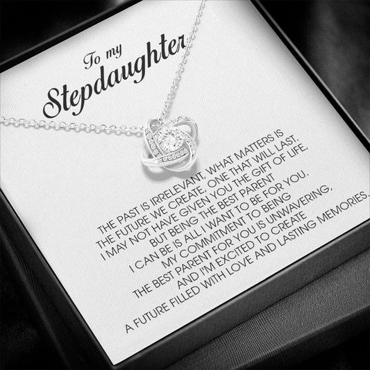 To My Stepdaughter Gift, Love Knot Necklace