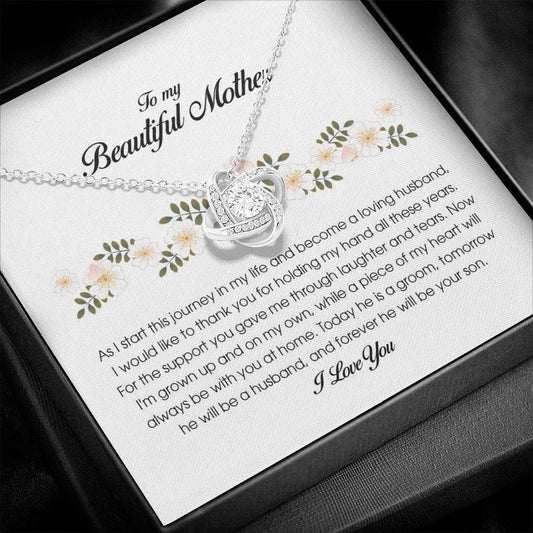 To My Beautiful Mother, Love Knot Necklace