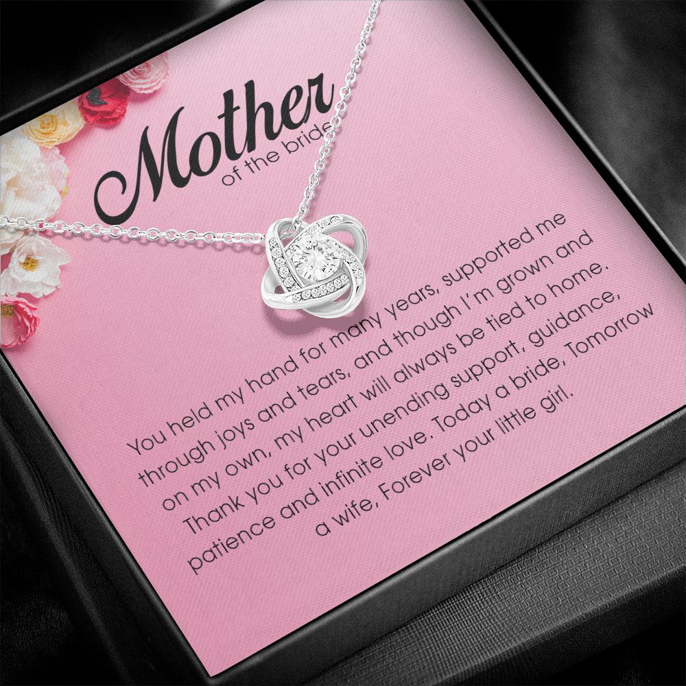 Mother of the Bride Gift, Love Knot Necklace