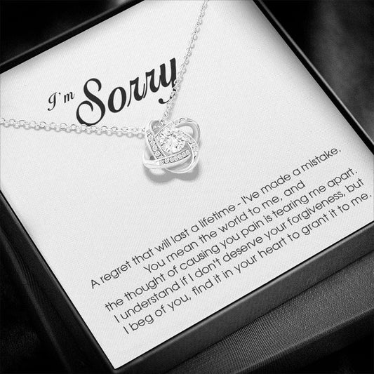 I'm Sorry Gift, Love Knot Necklace