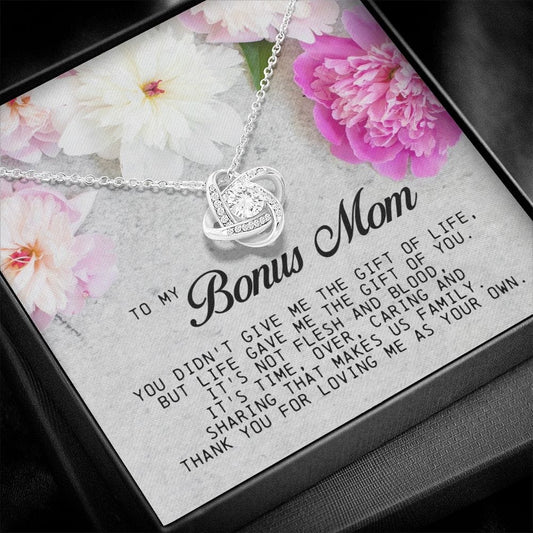 To my Bonus Mom Gift, Love Knot Necklace