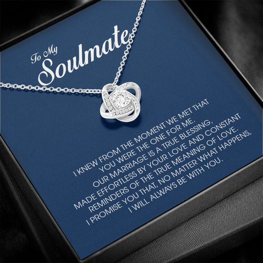 To My Soulmate, Love Knot Necklace