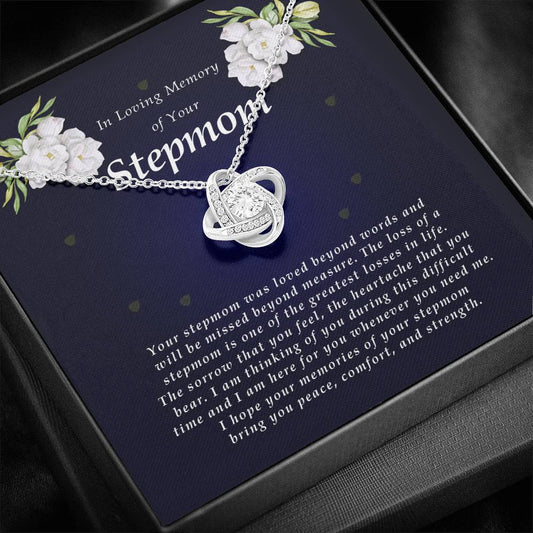 Love Knot Necklace, In Loving Memory of Your Stepmom
