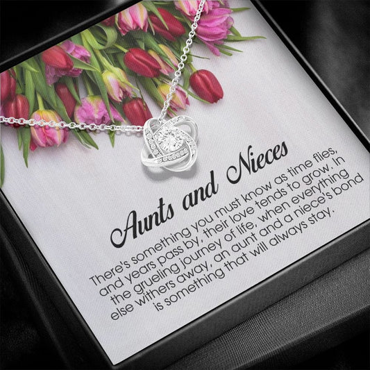 Aunt and Niece Gift, Love Knot Necklace