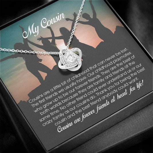 To My Cousin Gift, Love Knot Necklace
