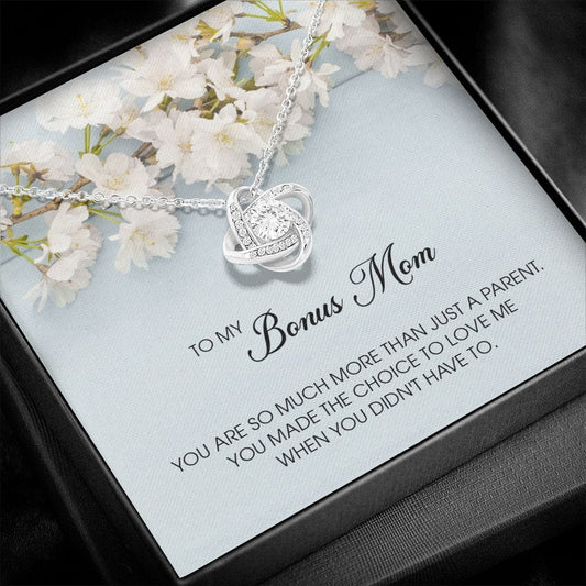 To my Bonus Mom Gift, Love Knot Necklace