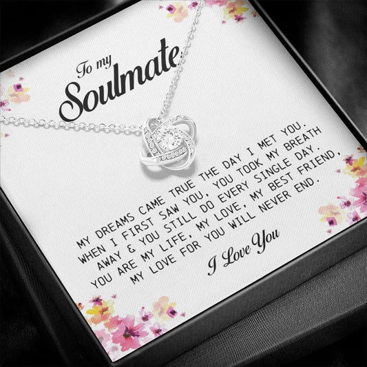 To My Soulmate, Love Knot Necklace