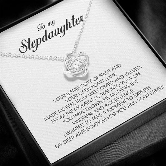 To My Stepdaughter Gift, Love Knot Necklace