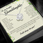 To My Beautiful Granddaughter, Love Knot Necklace