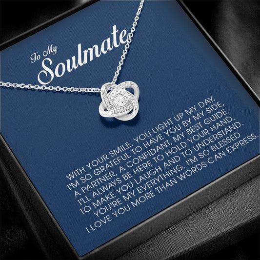 To My Soulmate, Love Knot Necklace