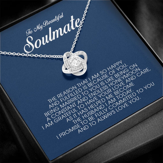 To My Beautiful Soulmate, Love Knot Necklace