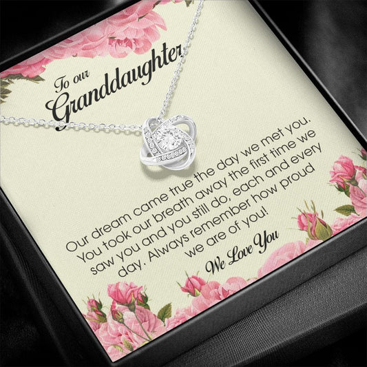 To Our Granddaughter, Love Knot Necklace