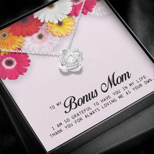 To my Bonus Mom Gift, Love Knot Necklace
