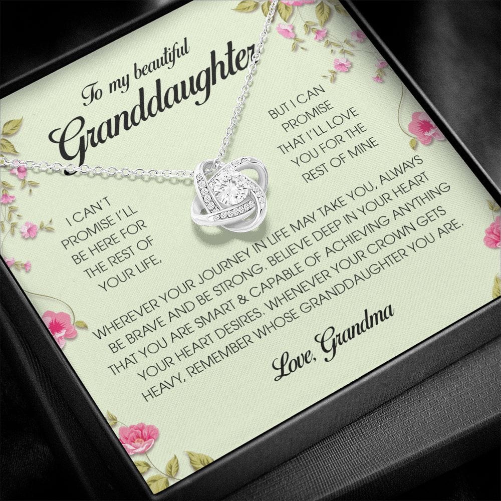 To My Beautiful Granddaughter, Love Knot Necklace