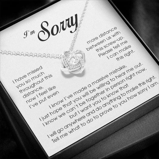 I'm Sorry Gift, Love Knot Necklace