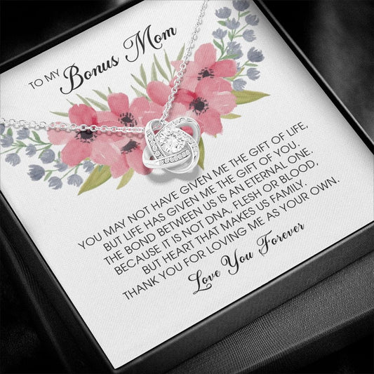To my Bonus Mom Gift, Love Knot Necklace
