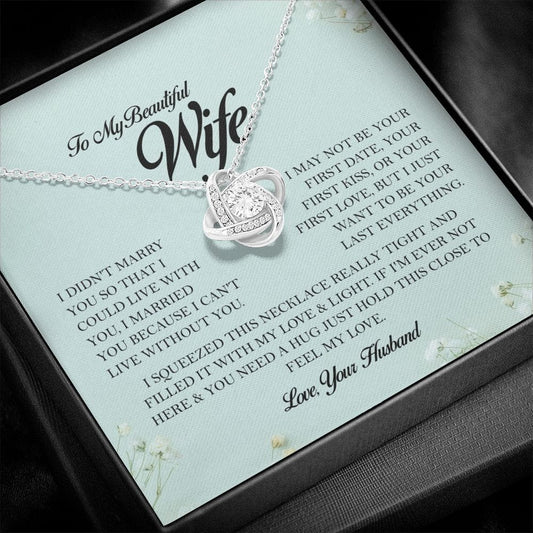 To My Beautiful Wife, Love Knot Necklace