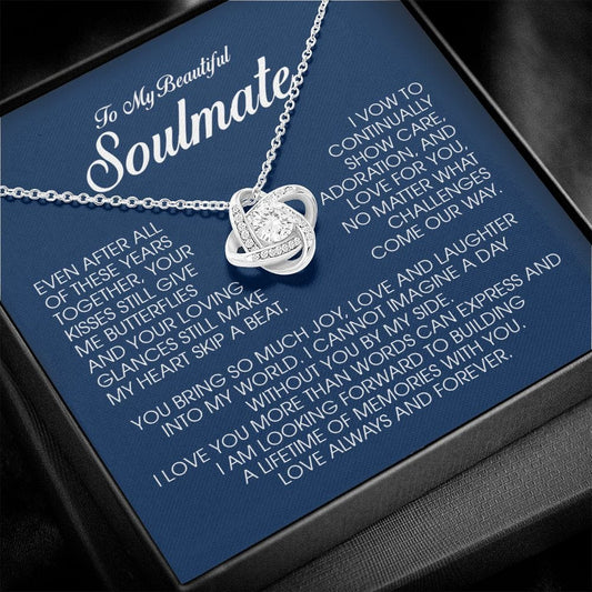 To My Beautiful Soulmate, Love Knot Necklace