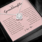 To My Granddaughter, Love Knot Necklace