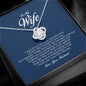 To My Wife, Love Knot Necklace