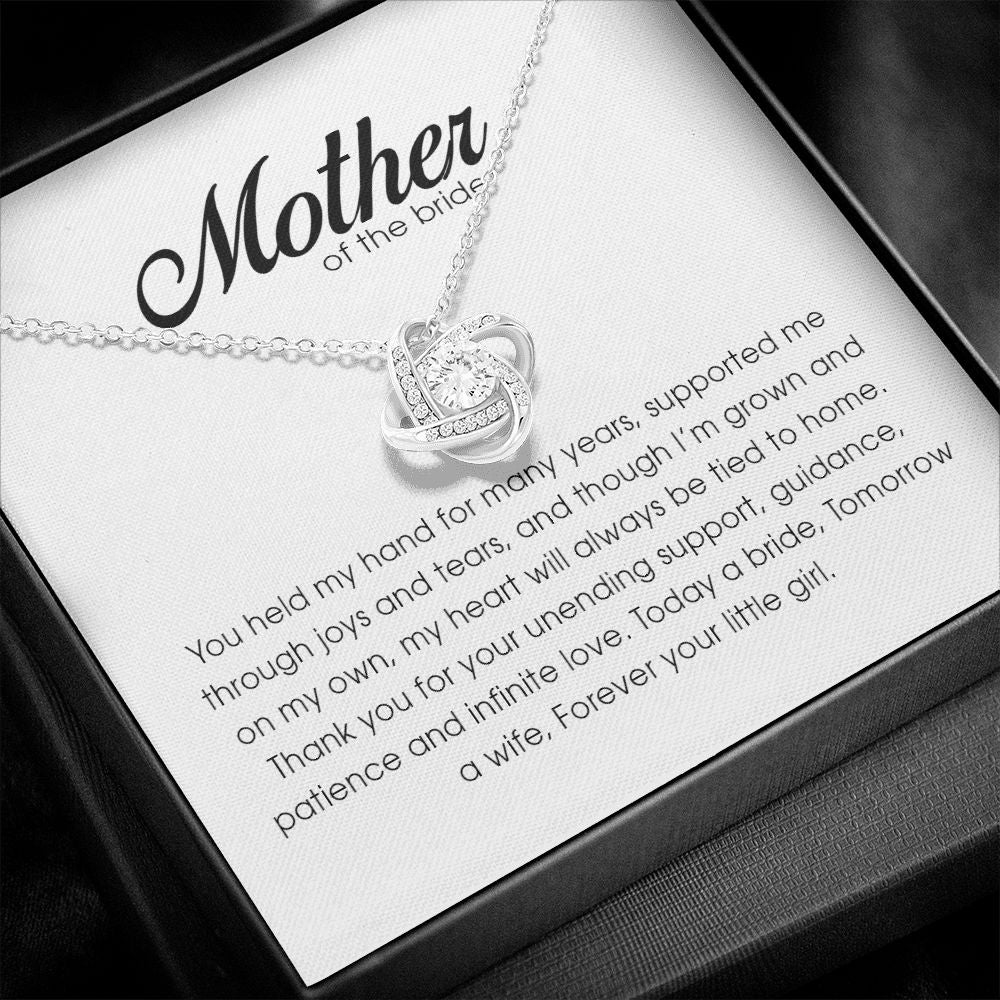 Mother of the Bride Gift, Love Knot Necklace