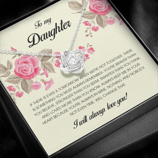 To My Daughter, Love Knot Necklace