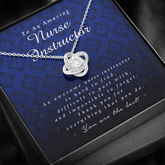 Love Knot Necklace, Nurse Instructor Gift, Thank You Gift, Appreciation Gift, Best Birthday Christmas Gift Idea