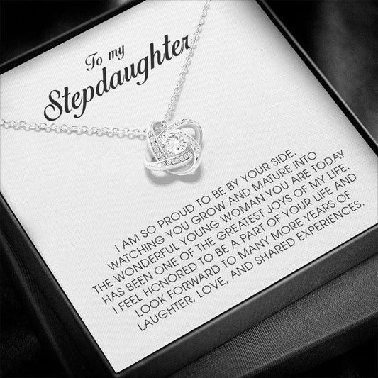 To My Stepdaughter Gift, Love Knot Necklace