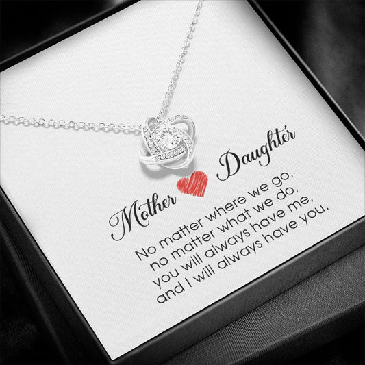 Mother & Daughter Gift, Love Knot Necklace