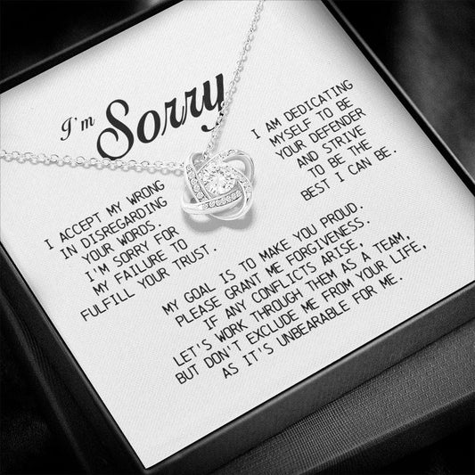 I'm Sorry Gift, Love Knot Necklace