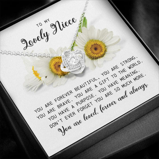 To My Lovely Niece, Love Knot Necklace