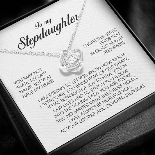 To My Stepdaughter Gift, Love Knot Necklace