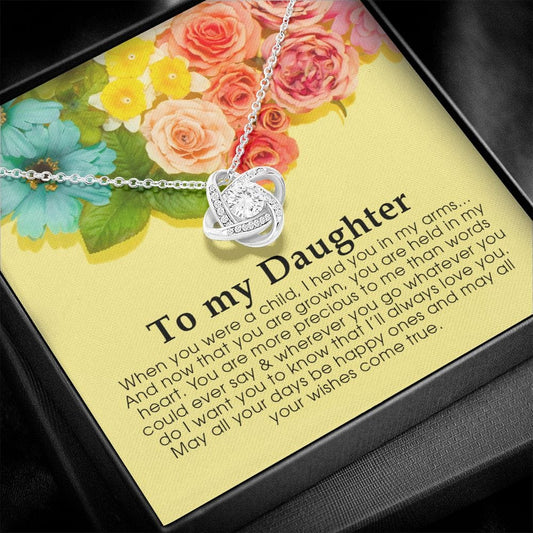 To My Daughter, Love Knot Necklace