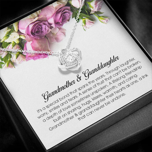 Grandmother and Granddaughter Gift, Love Knot Necklace
