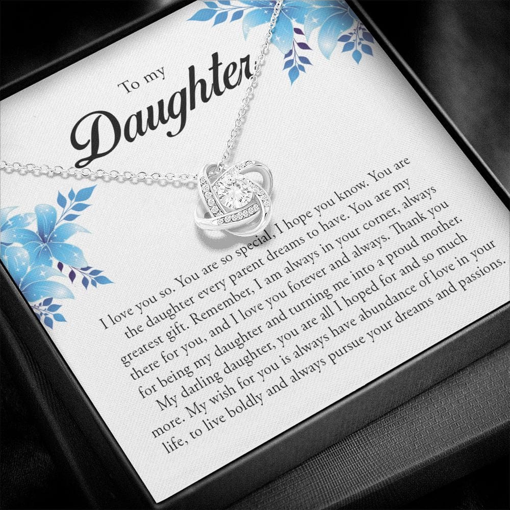 To My Daughter, Love Knot Necklace